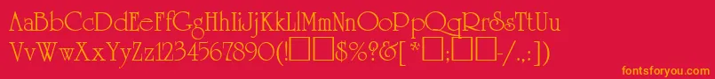 AgreveranceRoman Font – Orange Fonts on Red Background