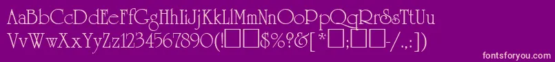 AgreveranceRoman Font – Pink Fonts on Purple Background