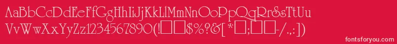 AgreveranceRoman-Schriftart – Rosa Schriften auf rotem Hintergrund