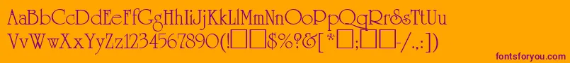 AgreveranceRoman Font – Purple Fonts on Orange Background