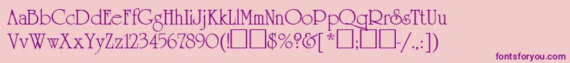 AgreveranceRoman Font – Purple Fonts on Pink Background