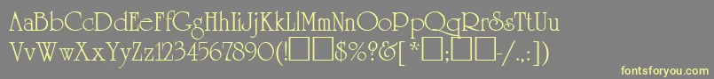 AgreveranceRoman Font – Yellow Fonts on Gray Background