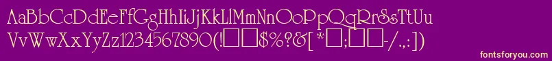 AgreveranceRoman Font – Yellow Fonts on Purple Background