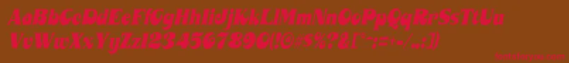 MahaneyItalic Font – Red Fonts on Brown Background