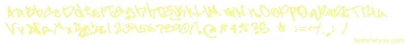 GladiatorGruel Font – Yellow Fonts on White Background