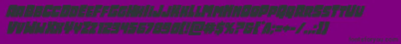 Шрифт Opusmundisuperital – чёрные шрифты на фиолетовом фоне