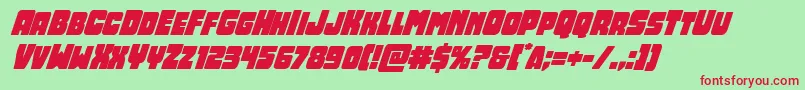 Opusmundisuperital Font – Red Fonts on Green Background