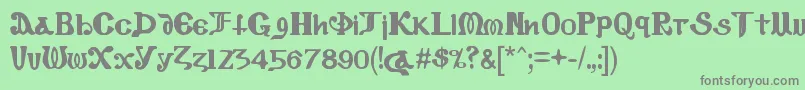 CopticEyesLatinLetters Font – Gray Fonts on Green Background