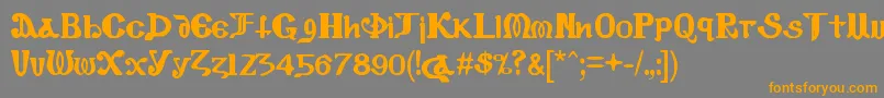CopticEyesLatinLetters Font – Orange Fonts on Gray Background