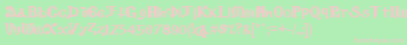 CopticEyesLatinLetters Font – Pink Fonts on Green Background