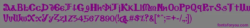 CopticEyesLatinLetters Font – Purple Fonts on Gray Background