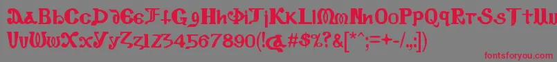 CopticEyesLatinLetters Font – Red Fonts on Gray Background