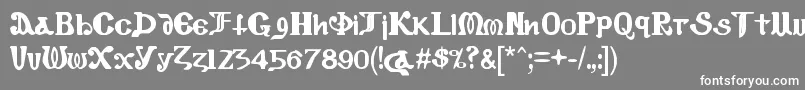 フォントCopticEyesLatinLetters – 灰色の背景に白い文字