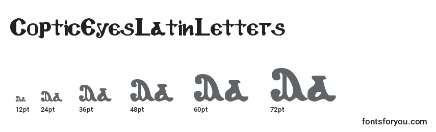 Größen der Schriftart CopticEyesLatinLetters