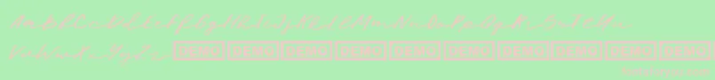 Halbrein Font – Pink Fonts on Green Background