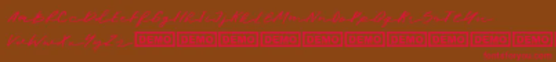Halbrein Font – Red Fonts on Brown Background
