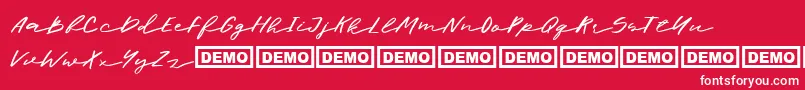 Halbrein Font – White Fonts on Red Background