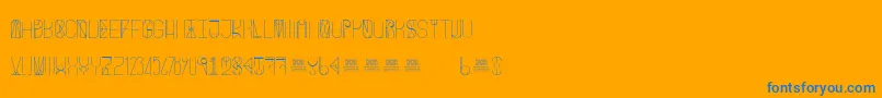 FreakShowLight Font – Blue Fonts on Orange Background