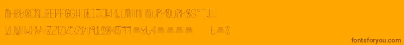 FreakShowLight Font – Brown Fonts on Orange Background