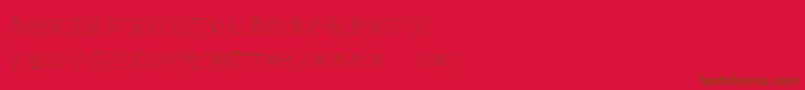 Saiba mais sobre a fonte FreakShowLight Fonte FreakShowLight – fontes marrons em um fundo vermelho