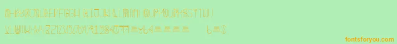 FreakShowLight Font – Orange Fonts on Green Background