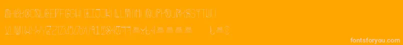 FreakShowLight-Schriftart – Rosa Schriften auf orangefarbenem Hintergrund