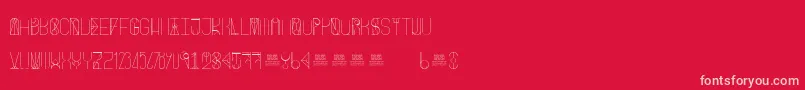 FreakShowLight Font – Pink Fonts on Red Background