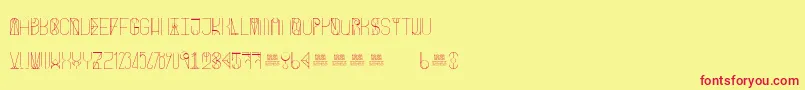 FreakShowLight Font – Red Fonts on Yellow Background