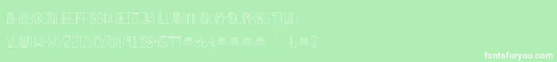 FreakShowLight Font – White Fonts on Green Background