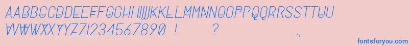 MilanoTypeface Font – Blue Fonts on Pink Background