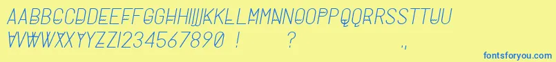 MilanoTypeface Font – Blue Fonts on Yellow Background