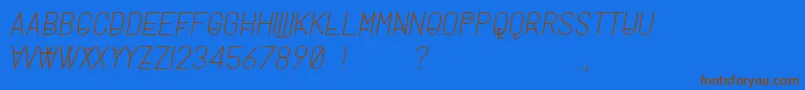 MilanoTypeface Font – Brown Fonts on Blue Background
