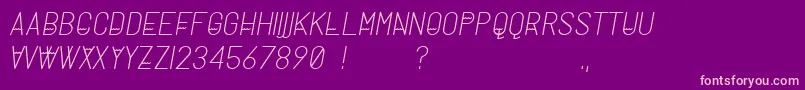 MilanoTypeface Font – Pink Fonts on Purple Background