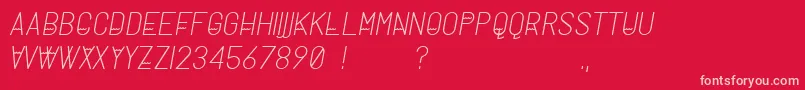 MilanoTypeface Font – Pink Fonts on Red Background