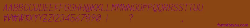 MilanoTypeface Font – Purple Fonts on Brown Background