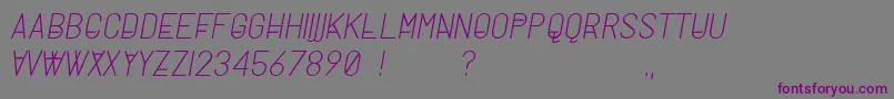 MilanoTypeface Font – Purple Fonts on Gray Background