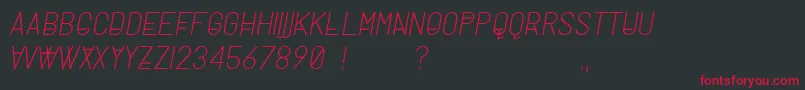MilanoTypeface Font – Red Fonts on Black Background