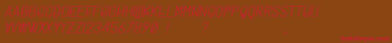 MilanoTypeface Font – Red Fonts on Brown Background