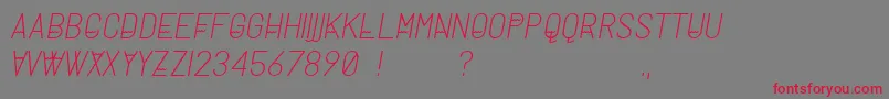 MilanoTypeface Font – Red Fonts on Gray Background