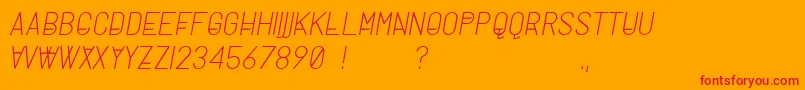 MilanoTypeface Font – Red Fonts on Orange Background