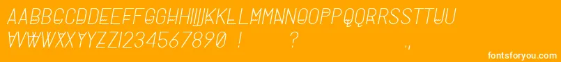 MilanoTypeface Font – White Fonts on Orange Background