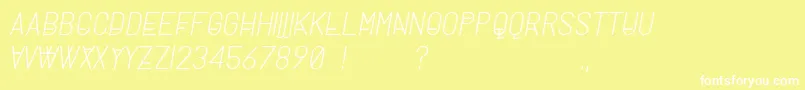 MilanoTypeface Font – White Fonts on Yellow Background