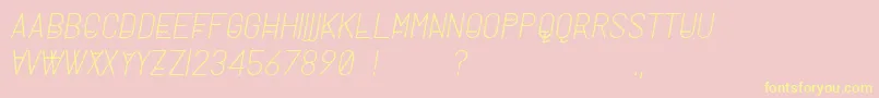MilanoTypeface Font – Yellow Fonts on Pink Background