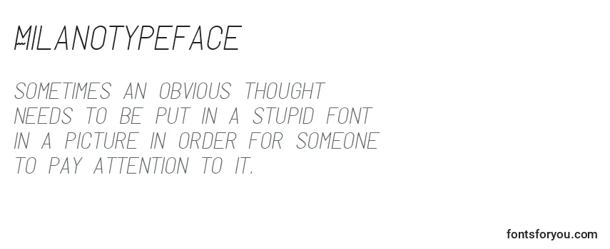 MilanoTypeface Font