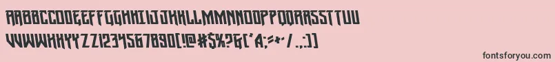 Wintersolsticeleft Font – Black Fonts on Pink Background