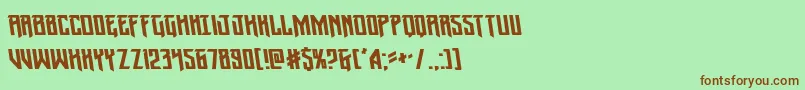 Шрифт Wintersolsticeleft – коричневые шрифты на зелёном фоне