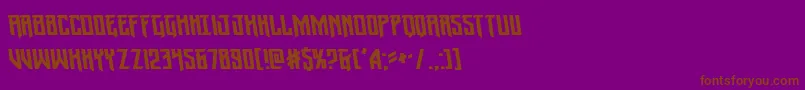 Шрифт Wintersolsticeleft – коричневые шрифты на фиолетовом фоне