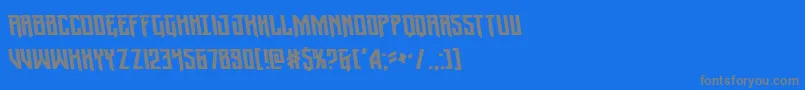 Wintersolsticeleft-fontti – harmaat kirjasimet sinisellä taustalla