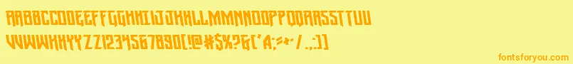 Wintersolsticeleft Font – Orange Fonts on Yellow Background