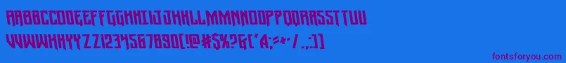 Wintersolsticeleft-Schriftart – Violette Schriften auf blauem Hintergrund